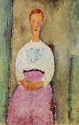 Amedeo Modigliani Jeune fille au corsage a pois France oil painting artist